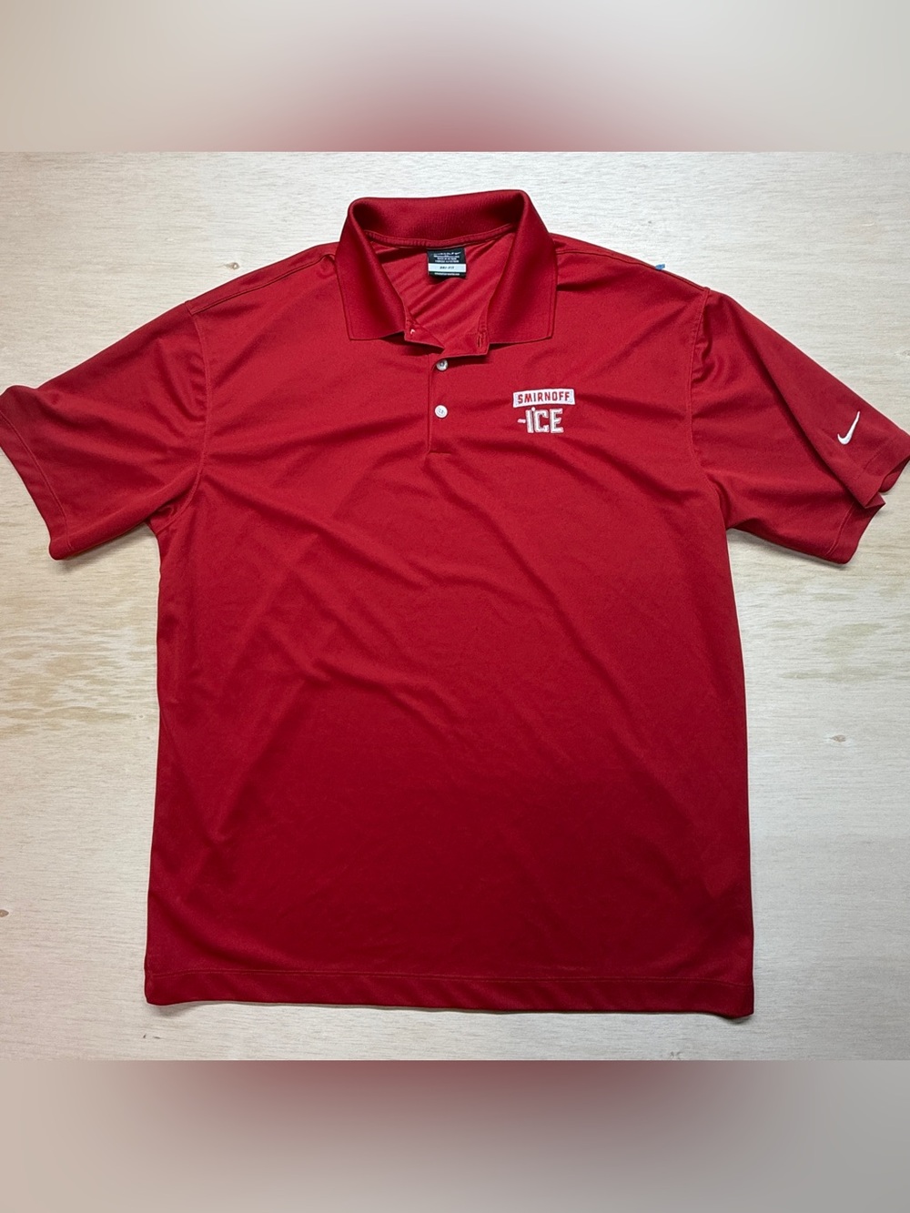 Nike Golf Smirnoff Ice Polo Shirt Mens XL Red Dri Fit